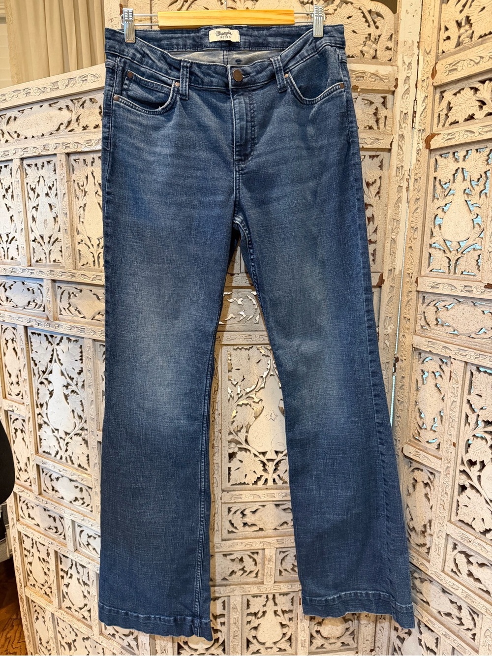 Wrangler Women’s Boot-Cut Jeans in Medium Blue Wash